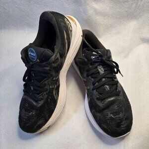 Asics Gel-Cumulus23 Running‎ Athletic Shoes Black/Gold Lightweight Womens 8